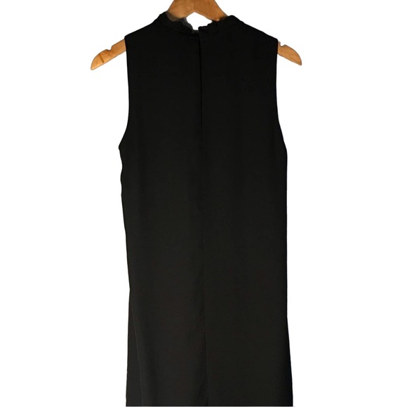 H&M Black Sleeveless  Pleated Ruffled  Neckline Dress - Picture 5 of 6